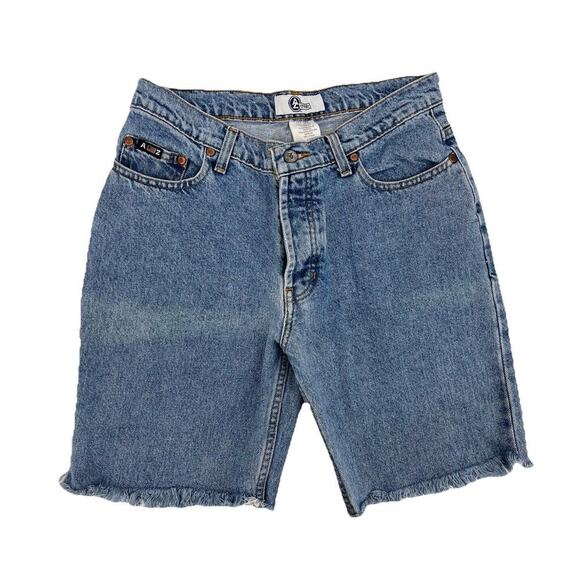 Vtg 90s Arizona Cut Off Button Fly Denim Jean Shorts Womens Size 7 7.5” Inseam - Picture 1 of 8